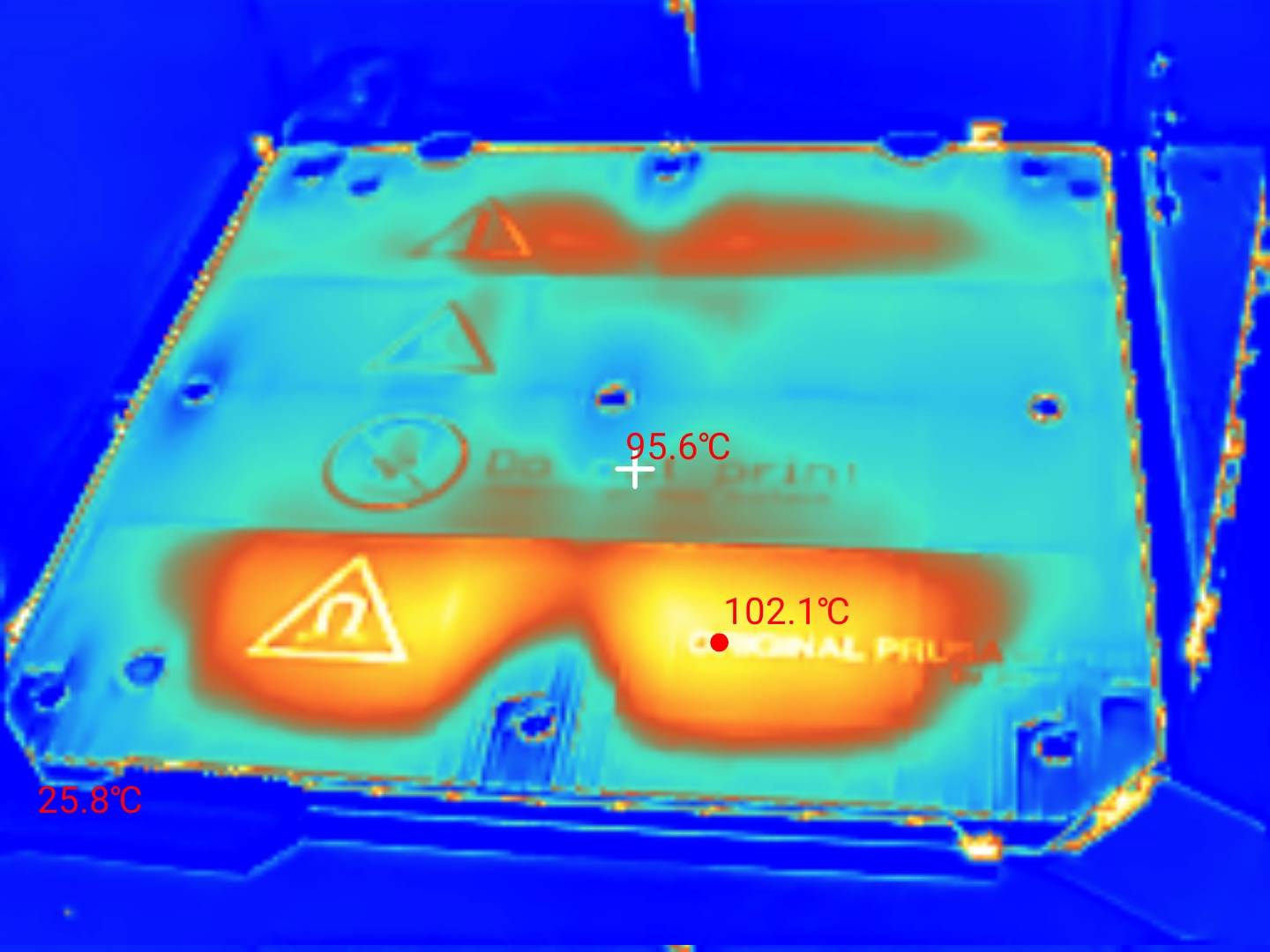 Thermal image: insulated configuration with non-conductive spacers